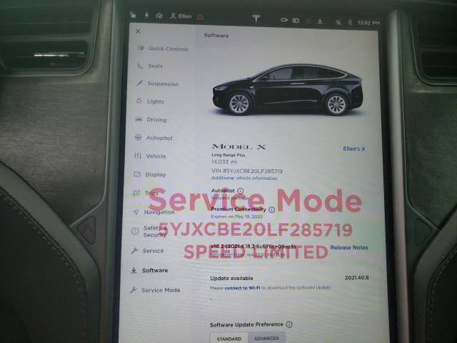 Photo 8 from auction – 2020 TESLA MODEL X with VIN 5YJXCBE20LF285719