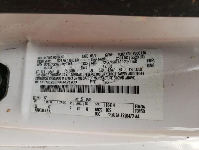 Photo 10 from auction – 2011 FORD ECONOLINE with VIN 1FTNE2EL6BDA71933