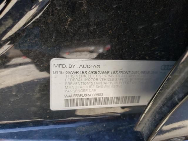 Photo 10 from auction – 2015 AUDI A4 PREMIUM with VIN WAUFFAFLXFN039803
