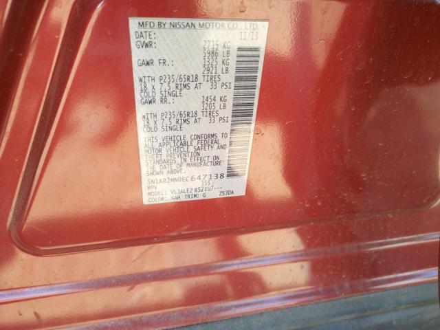 Zdjęcie 10 z aukcji – 2014 NISSAN PATHFINDER z VIN 5N1AR2MN0EC647138