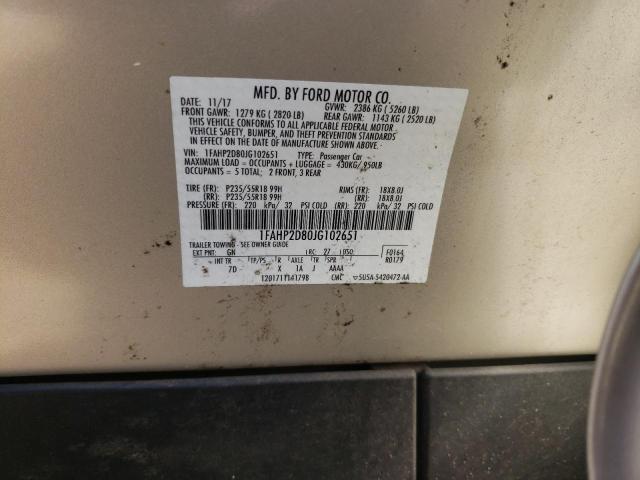 Foto 10 de la subasta – 2018 FORD TAURUS SE con VIN 1FAHP2D80JG102651