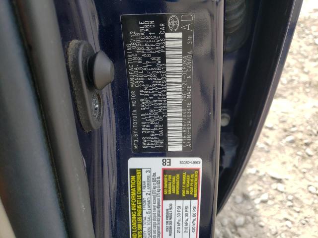 Photo 10 from auction – 2013 TOYOTA COROLLA BA with VIN 2T1BU4EE8DC935013