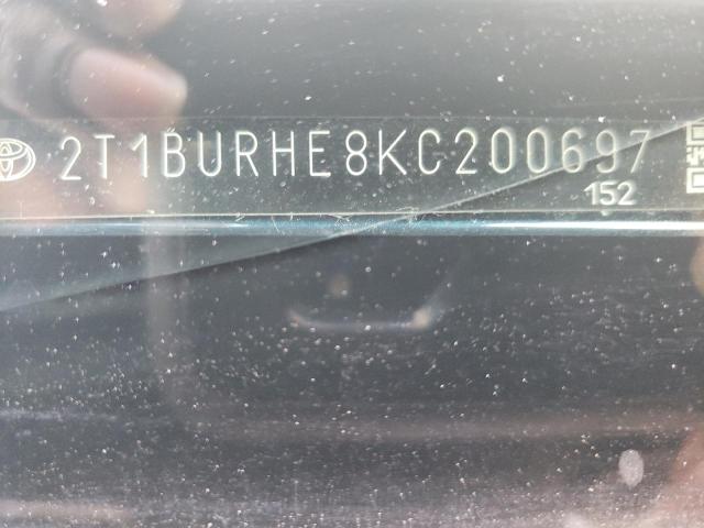 Photo 10 from auction – 2019 TOYOTA COROLLA L with VIN 2T1BURHE8KC200697