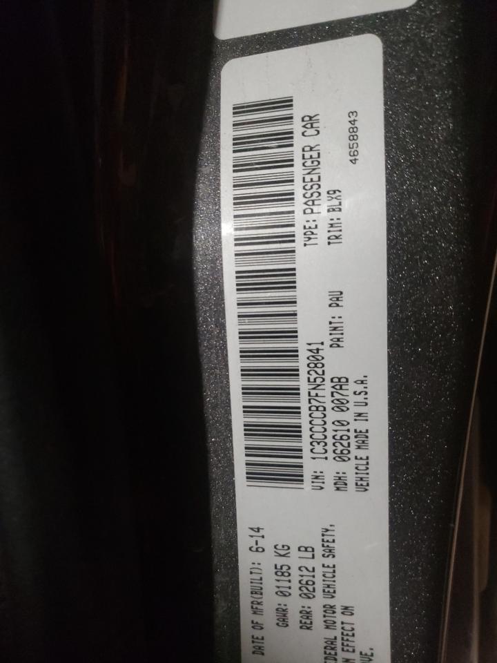 Photo 10 from auction – 2015 CHRYSLER 200 C with VIN 1C3CCCCB7FN528041