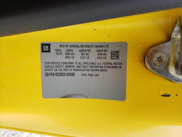 Photo 10 from auction – 2012 CHEVROLET CAMARO LS with VIN 2G1FA1E33C9132589