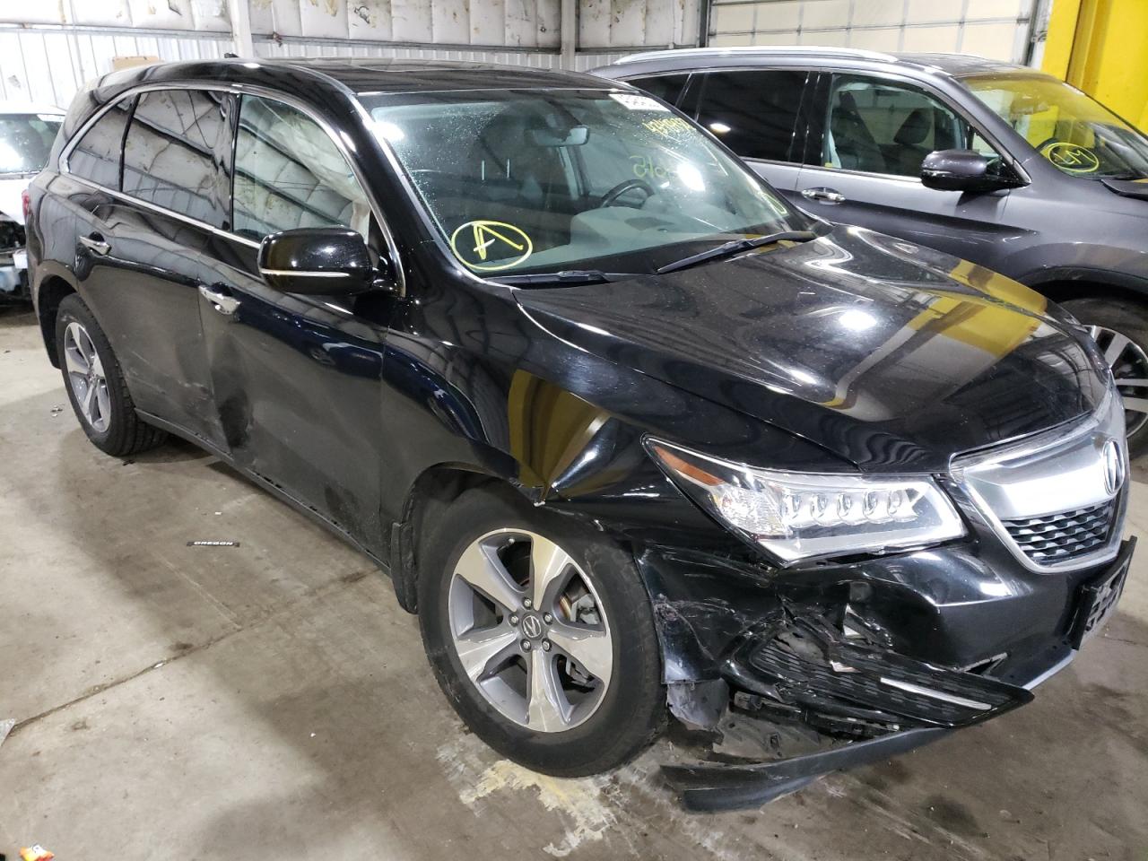 ACURA MDX 2016 with VIN 5FRYD4H26GB009073 - Photo from auction