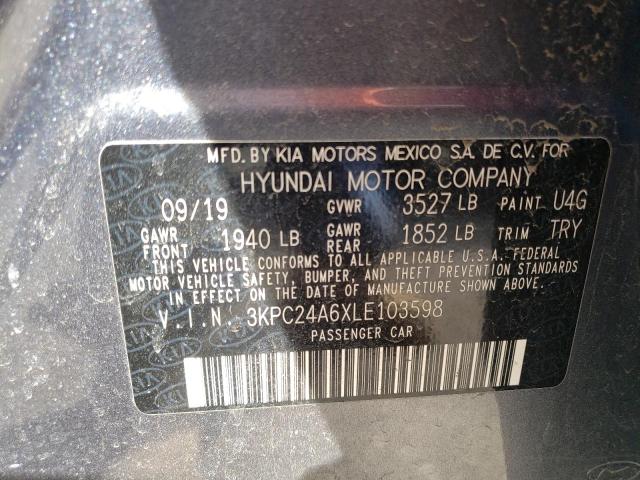 Photo 10 from auction – 2020 HYUNDAI ACCENT SE with VIN 3KPC24A6XLE103598