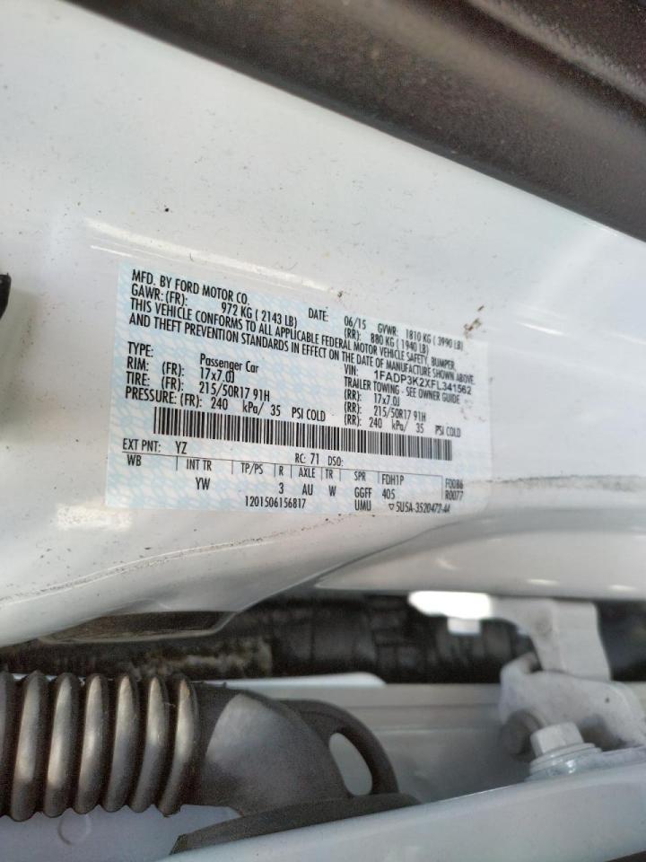 Photo 10 from auction – 2015 FORD FOCUS SE with VIN 1FADP3K2XFL341562