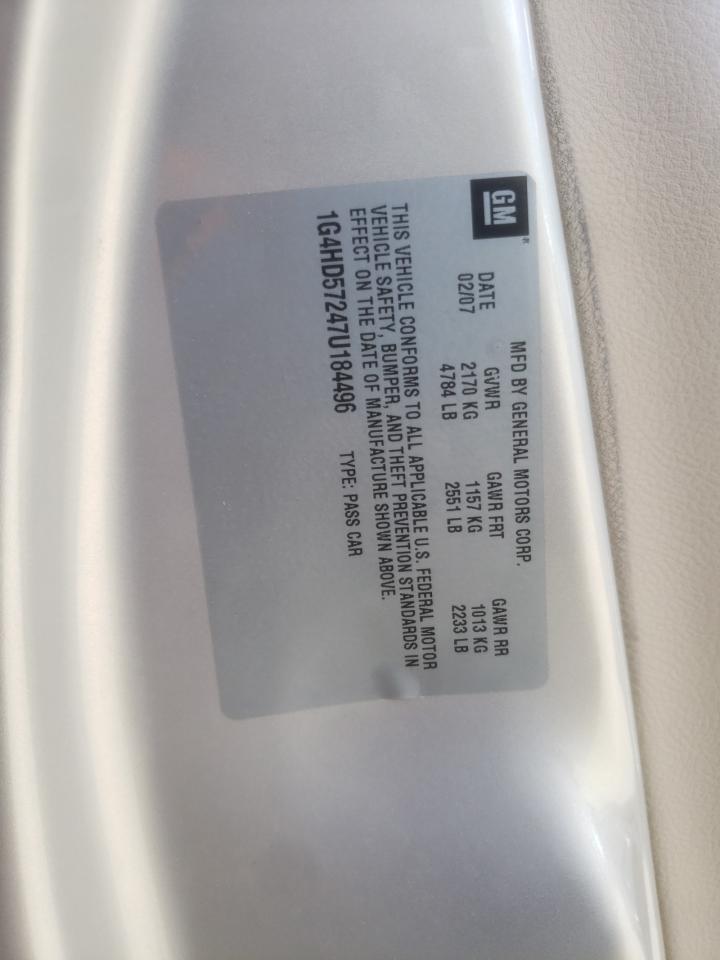 Photo 10 from auction – 2007 BUICK LUCERNE CX with VIN 1G4HD57247U184496