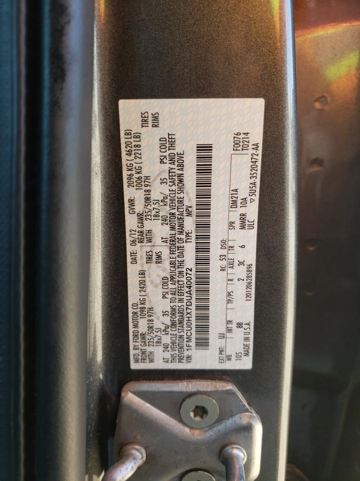 Photo 10 from auction – 2013 FORD ESCAPE SEL with VIN 1FMCU0HX7DUA40072