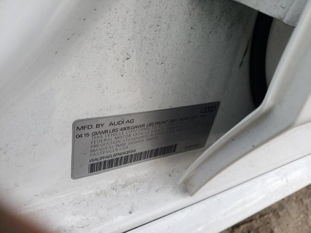Photo 10 from auction – 2015 AUDI A4 PREMIUM with VIN WAUFFAFL6FN043556