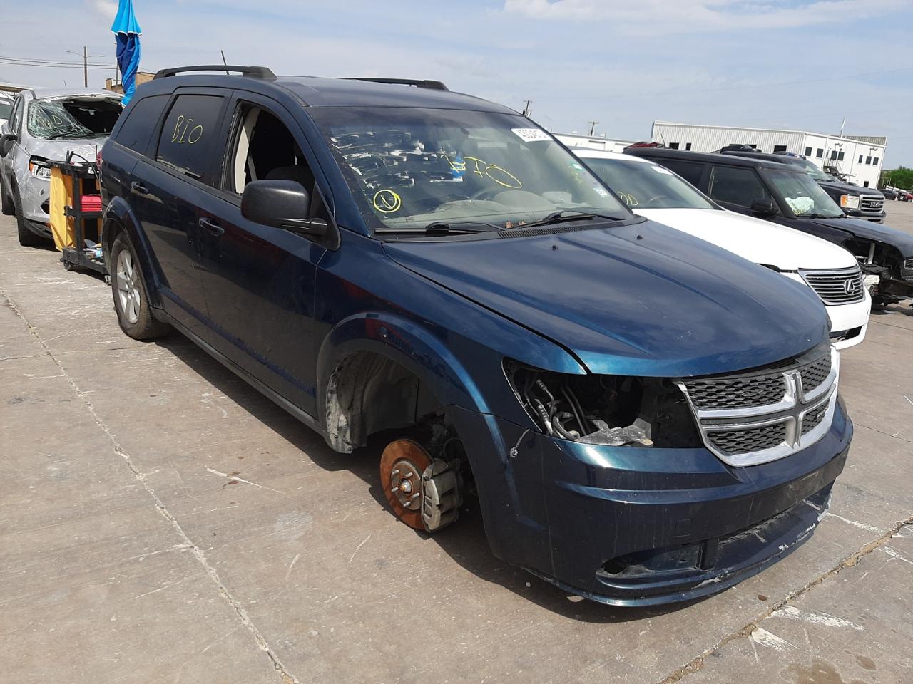 DODGE JOURNEY SE 2013 with VIN 3C4PDCAB2DT516468 - Photo from auction