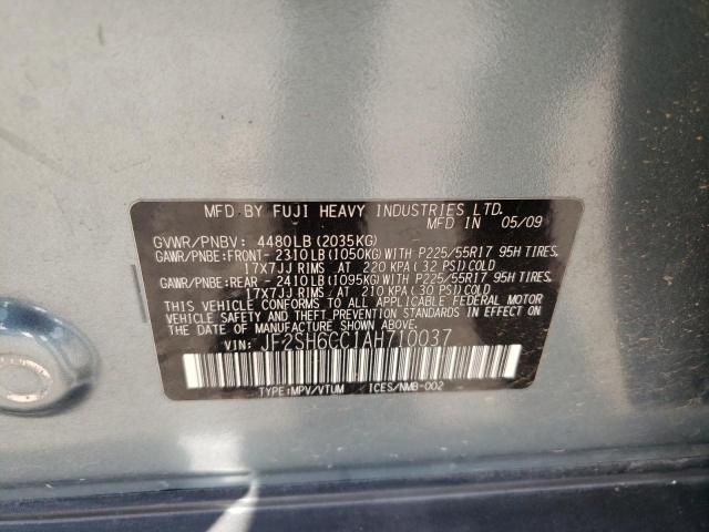 Photo 10 from auction – 2010 SUBARU FORESTER 2 with VIN JF2SH6CC1AH710037