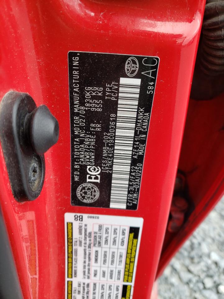 Photo 10 from auction – 2009 TOYOTA COROLLA MA with VIN 2T1KE40E19C003618