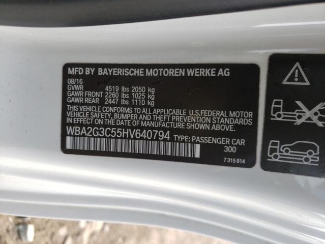 Photo 10 from auction – 2017 BMW M240XI with VIN WBA2G3C55HV640794