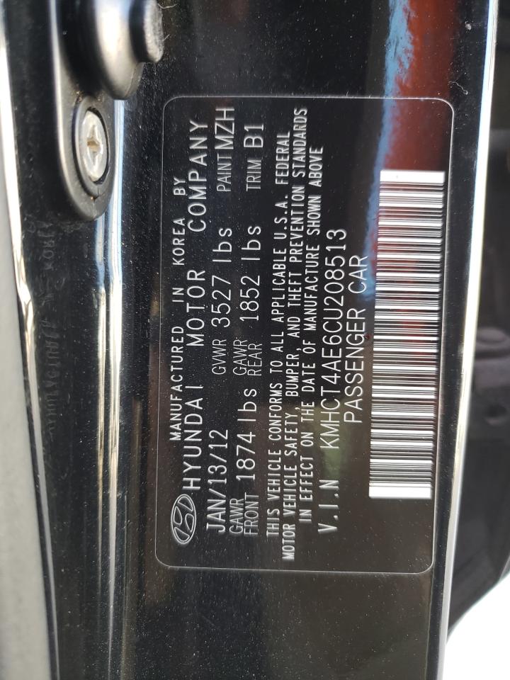 Photo 10 from auction – 2012 HYUNDAI ACCENT GLS with VIN KMHCT4AE6CU208513