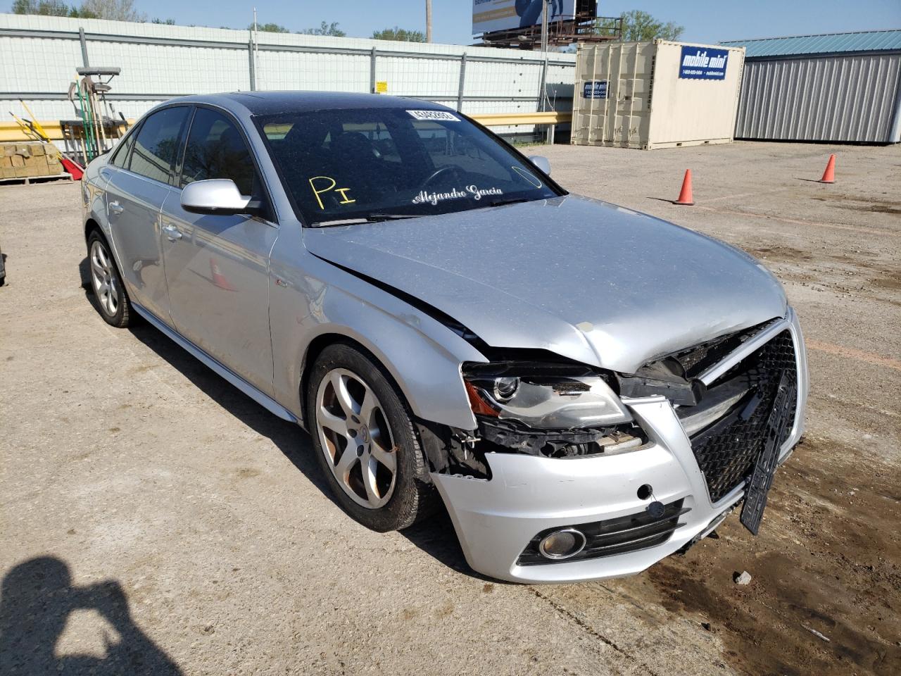 Photo 1 from auction – 2010 AUDI A4 PRESTIG with VIN WAUKFAFL7AN001789