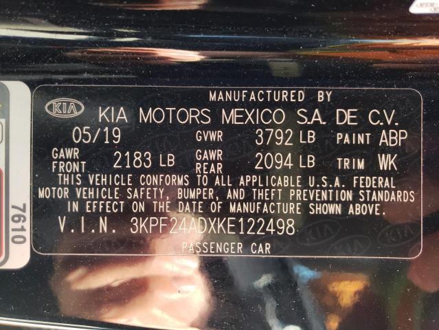 Photo 10 from auction – 2019 KIA FORTE FE with VIN 3KPF24ADXKE122498