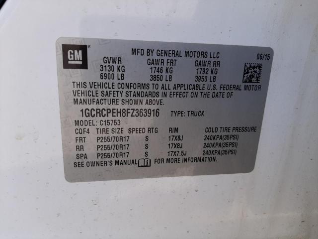 Photo 10 from auction – 2017 CHEVROLET SILVERADO with VIN 1GCRCPEH8FZ363916