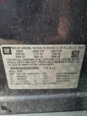 CHEVROLET EQUINOX LS 2018 with VIN 3GNAXHEV0JS503953 - Photo from auction