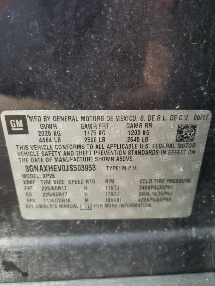 Photo 11 from auction – 2018 CHEVROLET EQUINOX LS with VIN 3GNAXHEV0JS503953