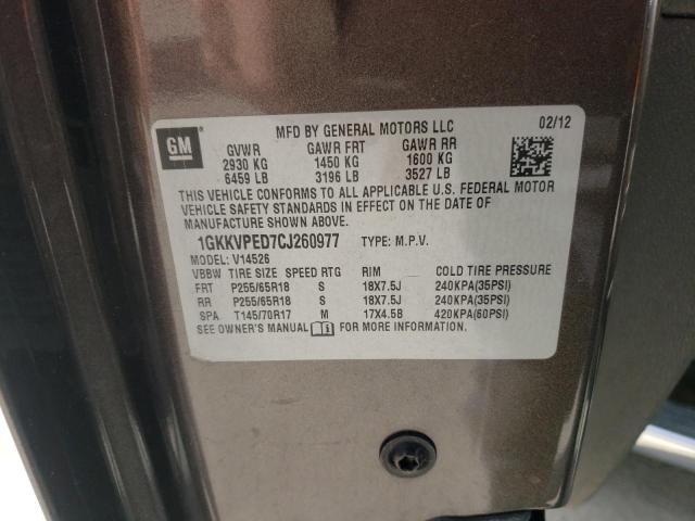 Photo 10 from auction – 2012 GMC ACADIA SLE with VIN 1GKKVPED7CJ260977