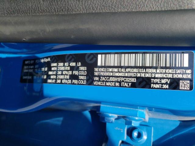 Photo 10 from auction – 2015 JEEP RENEGADE L with VIN ZACCJBBH1FPC02583