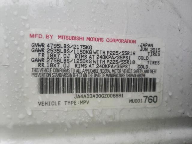 Photo 10 from auction – 2016 MITSUBISHI OUTLANDER with VIN JA4AD3A30GZ006691