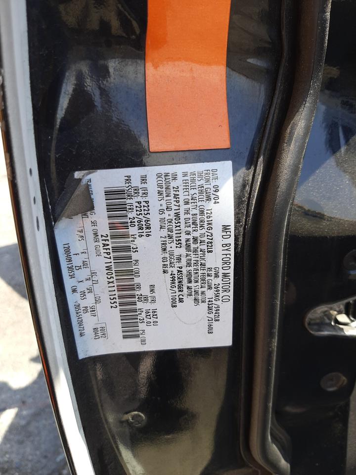 Photo 10 from auction – 2005 FORD CROWN VICT with VIN 2FAFP71W05X111552