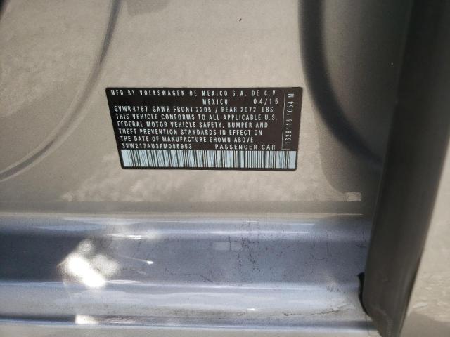 Photo 10 from auction – 2015 VOLKSWAGEN GOLF with VIN 3VW217AU3FM085953