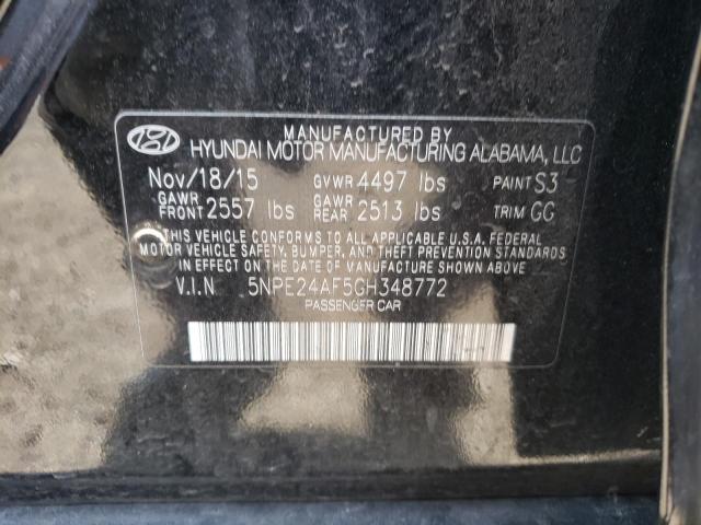 Photo 10 from auction – 2016 HYUNDAI SONATA SE with VIN 5NPE24AF5GH348772