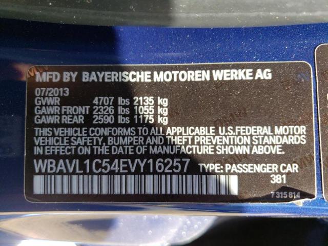 Photo 10 from auction – 2014 BMW X1 XDRIVE2 with VIN WBAVL1C54EVY16257