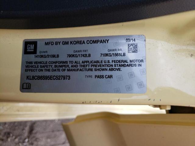 Photo 10 from auction – 2014 CHEVROLET SPARK LS with VIN KL8CB6S95EC527973