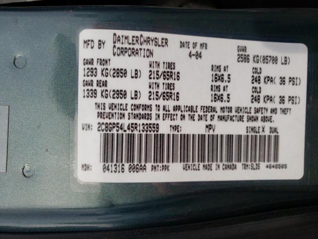 Photo 10 from auction – 2005 CHRYSLER TOWN & COU with VIN 2C8GP54L45R133559