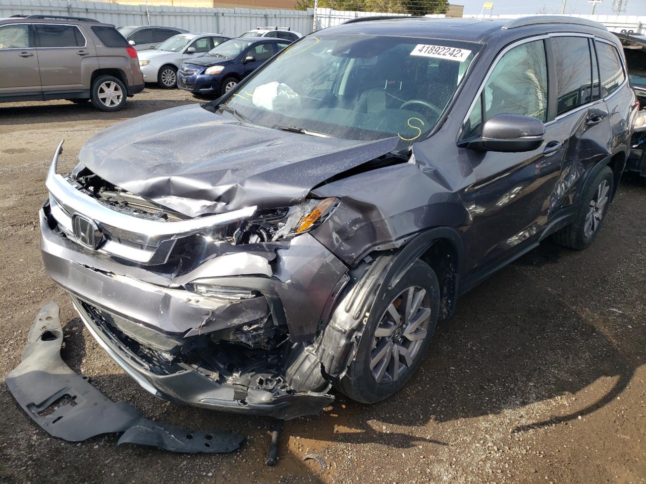 Photo 2 from auction – 2021 HONDA PILOT EX with VIN 5FNYF6H35MB503887