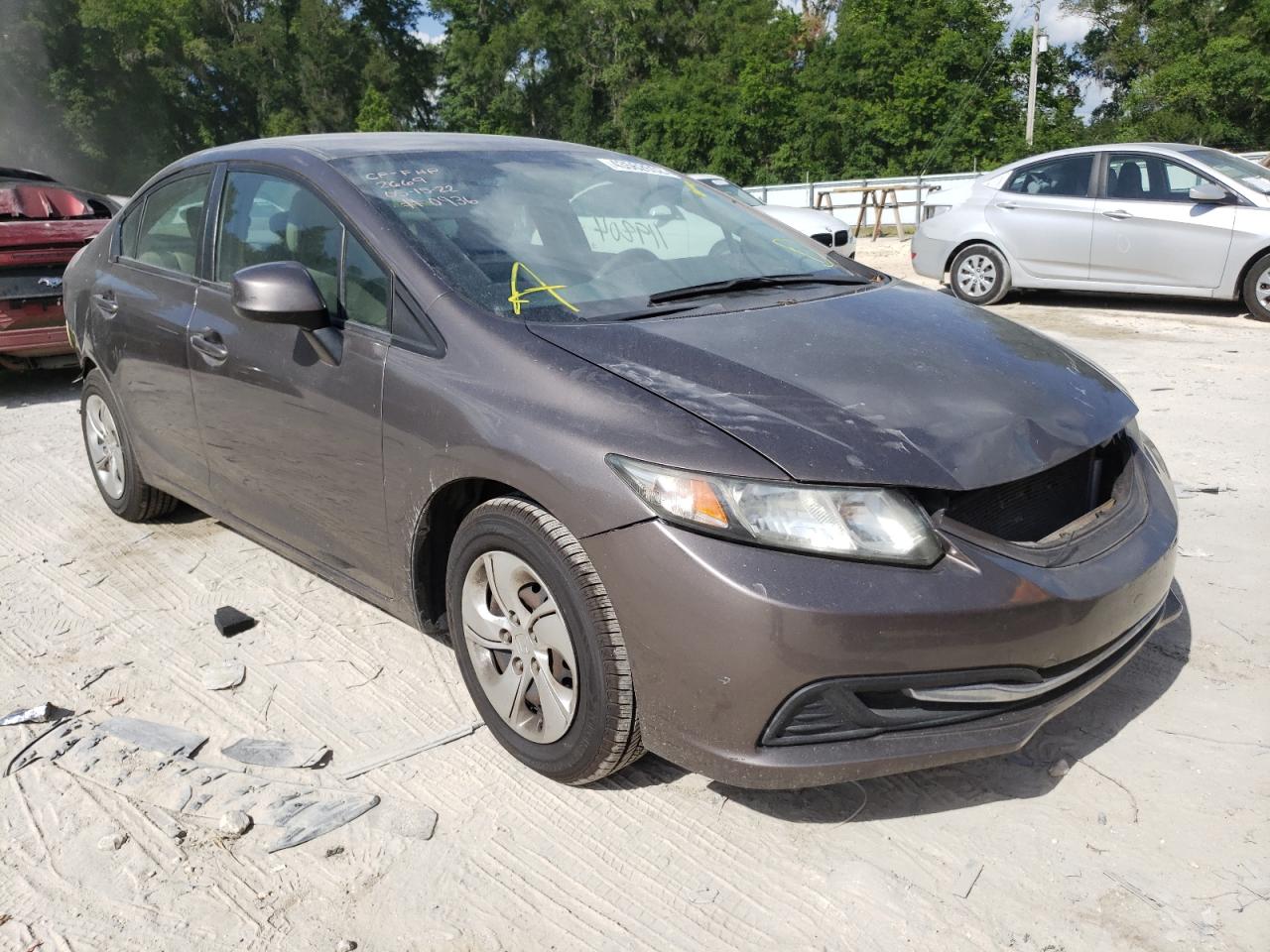 HONDA CIVIC LX 2013 with VIN 2HGFB2F54DH590936 - Photo from auction