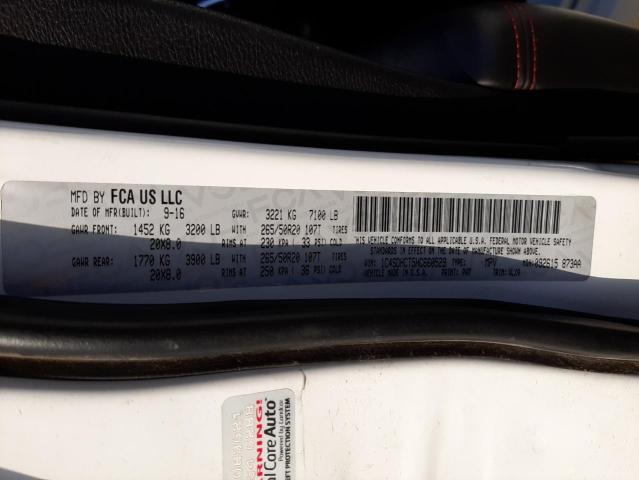 Photo 10 from auction – 2017 DODGE DURANGO R/ with VIN 1C4SDHCT5HC660529