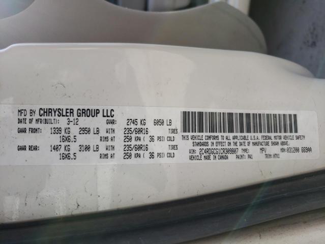 Photo 10 from auction – 2012 DODGE GRAND CARA with VIN 2C4RDGCG1CR309807