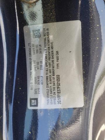 Photo 10 from auction – 2015 CHEVROLET CAMARO LT with VIN 2G1FF1E37F9210569