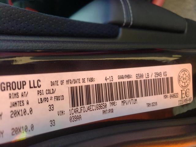 Photo 10 from auction – 2014 JEEP GRAND CHER with VIN 1C4RJFDJ4EC169650