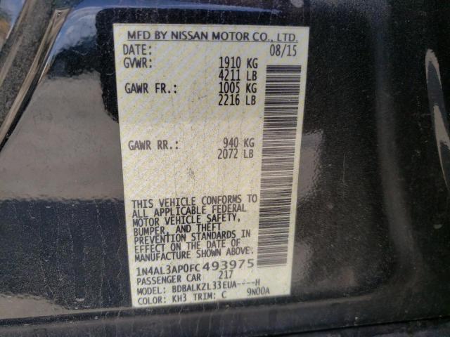 Photo 10 from auction – 2015 NISSAN ALTIMA 2.5 with VIN 1N4AL3AP0FC493975