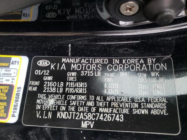 Photo 10 from auction – 2012 KIA SOUL with VIN KNDJT2A58C7426743