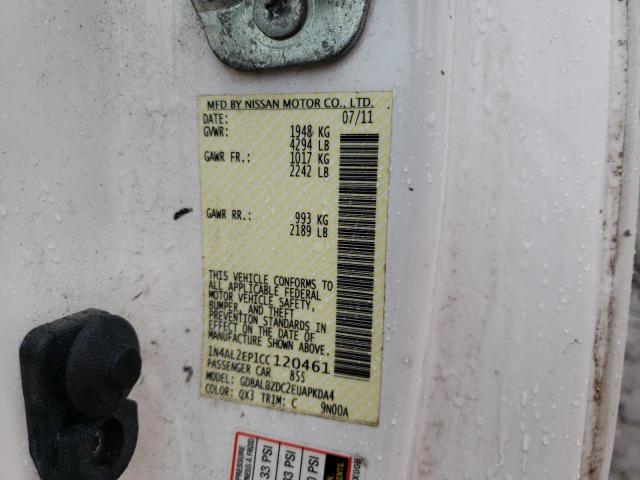 Photo 10 from auction – 2012 NISSAN ALTIMA S with VIN 1N4AL2EP1CC120461