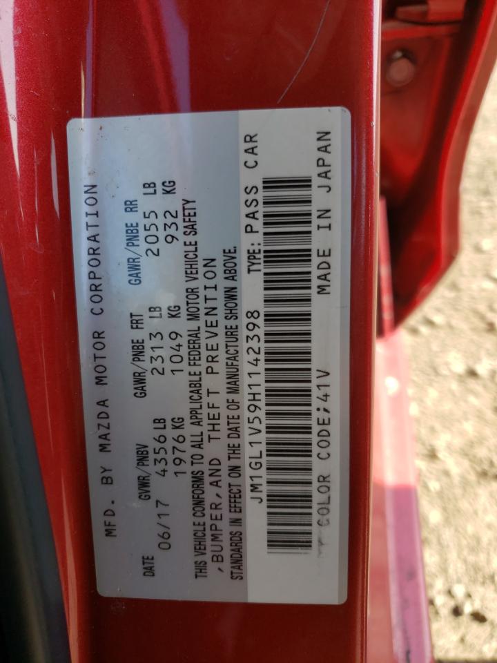Photo 10 from auction – 2017 MAZDA 6 TOURING with VIN JM1GL1V59H1142398