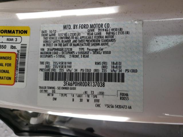 Photo 10 from auction – 2013 FORD FUSION SE with VIN 3FA6P0HR0DR137038