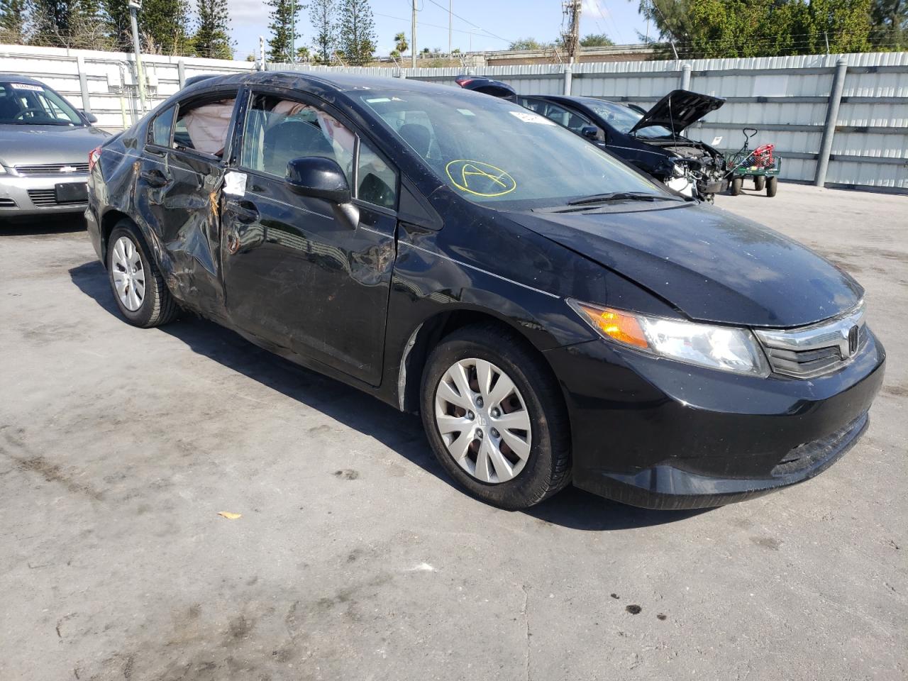 HONDA CIVIC LX 2012 with VIN 2HGFB2F51CH303602 - Photo from auction
