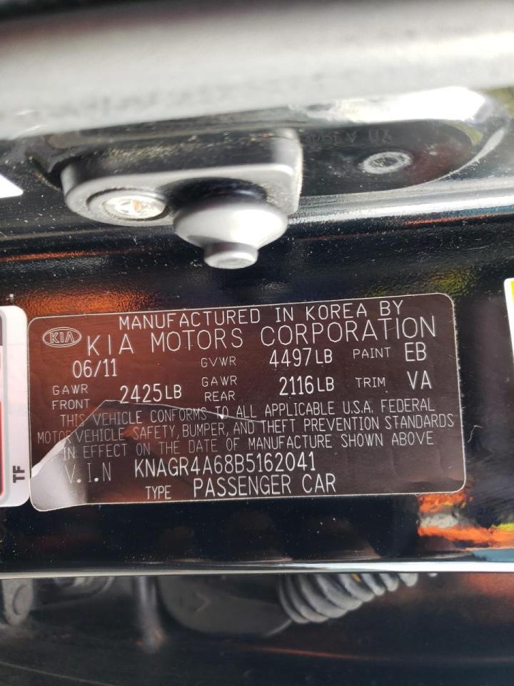 Photo 10 from auction – 2011 KIA OPTIMA SX with VIN KNAGR4A68B5162041