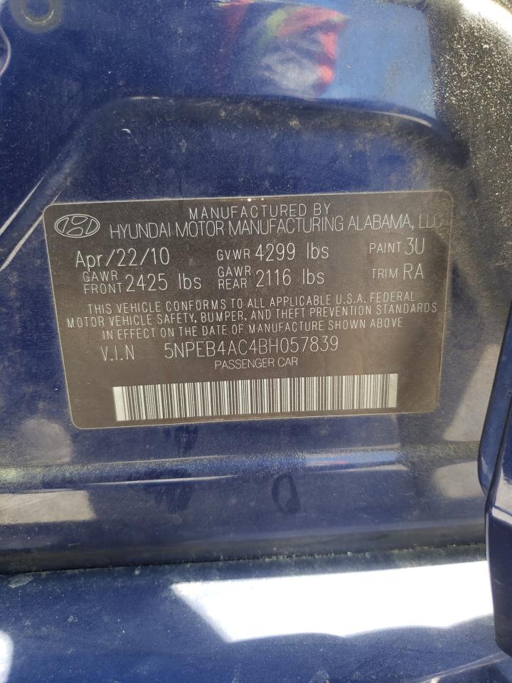 Photo 10 from auction – 2011 HYUNDAI SONATA GLS with VIN 5NPEB4AC4BH057839