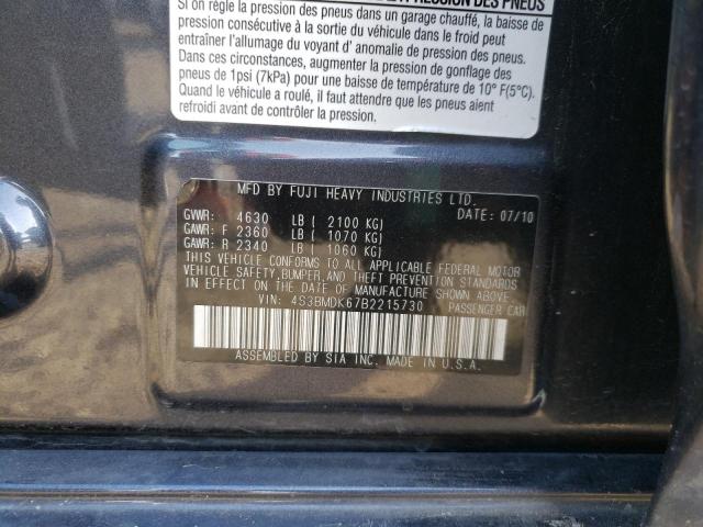 Photo 10 from auction – 2011 SUBARU LEGACY with VIN 4S3BMDK67B2215730
