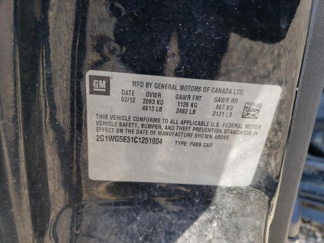 Photo 10 from auction – 2012 CHEVROLET IMPALA LT with VIN 2G1WG5E31C1251004